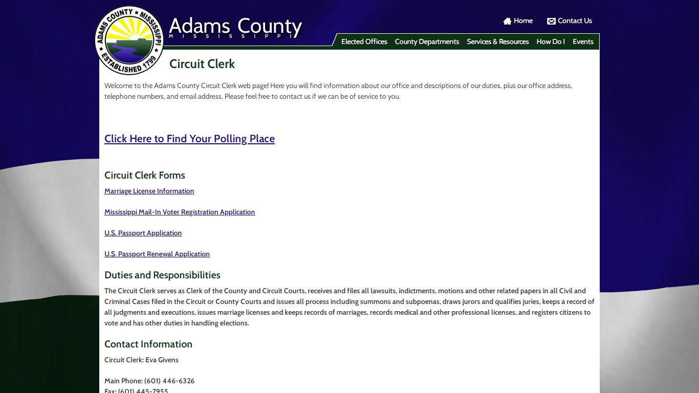 Circuit Clerk | Adams County